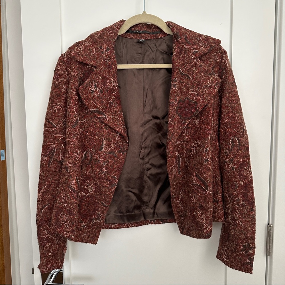 Vintage burgundy paisley jacket